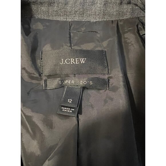 J. Crew‎ | Regent Blazer Super 120's Wool Gray F5642 Sz 12 - Picture 11 of 11